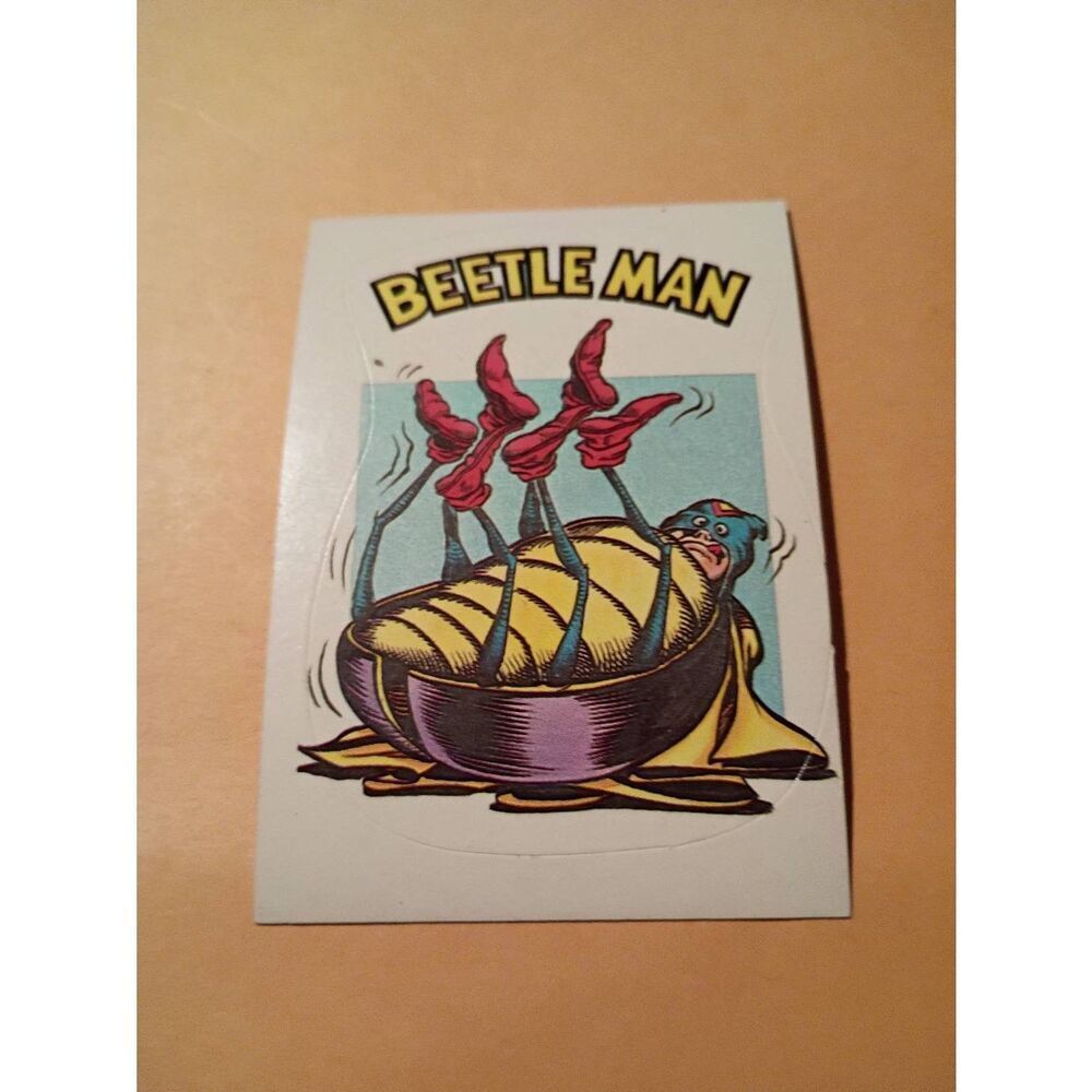 1983 General Mills Zero Hero Trading Card Sticker Vintage #58 Beetle Man